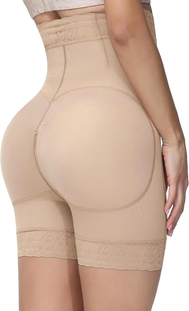 SHAPSHE Butt Lifting Shapewear Tummy Control Shorts Fajas Colombianas Shapewear Shorts Compression Underwear Women (Beige, S)