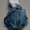 H.VERSAILTEX Square Ottoman Covers Ottoman Slipcover Square Footstool Protector Covers Storage Stool Ottoman Covers Stretch with Elastic Bottom, Feature Real Velvet Plush Fabric, Peacock Blue