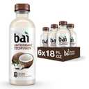Bai Coconut Flavored Water, Molokai Coconut, Antioxidant Infused Drinks, 18 Fl. Oz. (Pack of 6) (JUN 30 2026)