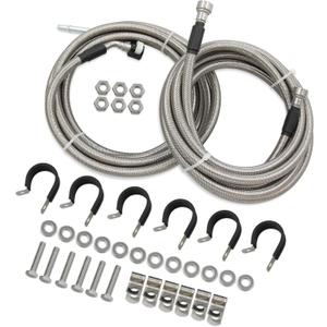 Stainless Steel Braided Hose Fuel Gas Line Kit Complete Repair Lines For 05-10 Chevy Cobalt HHR G5