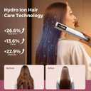 Hydro Ionic Hair Dryer, 4-in-1 High Speed Hair Dryer for 5X Faster Drying, Millions of Water Ions & Ionic Anti-Frizz, Portable Travel Hair Dryer for Salon Results, X2 Sliver