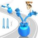 Interactive Dog Toys with Rope -Smart Dog Ball Built-in Barking Sound
