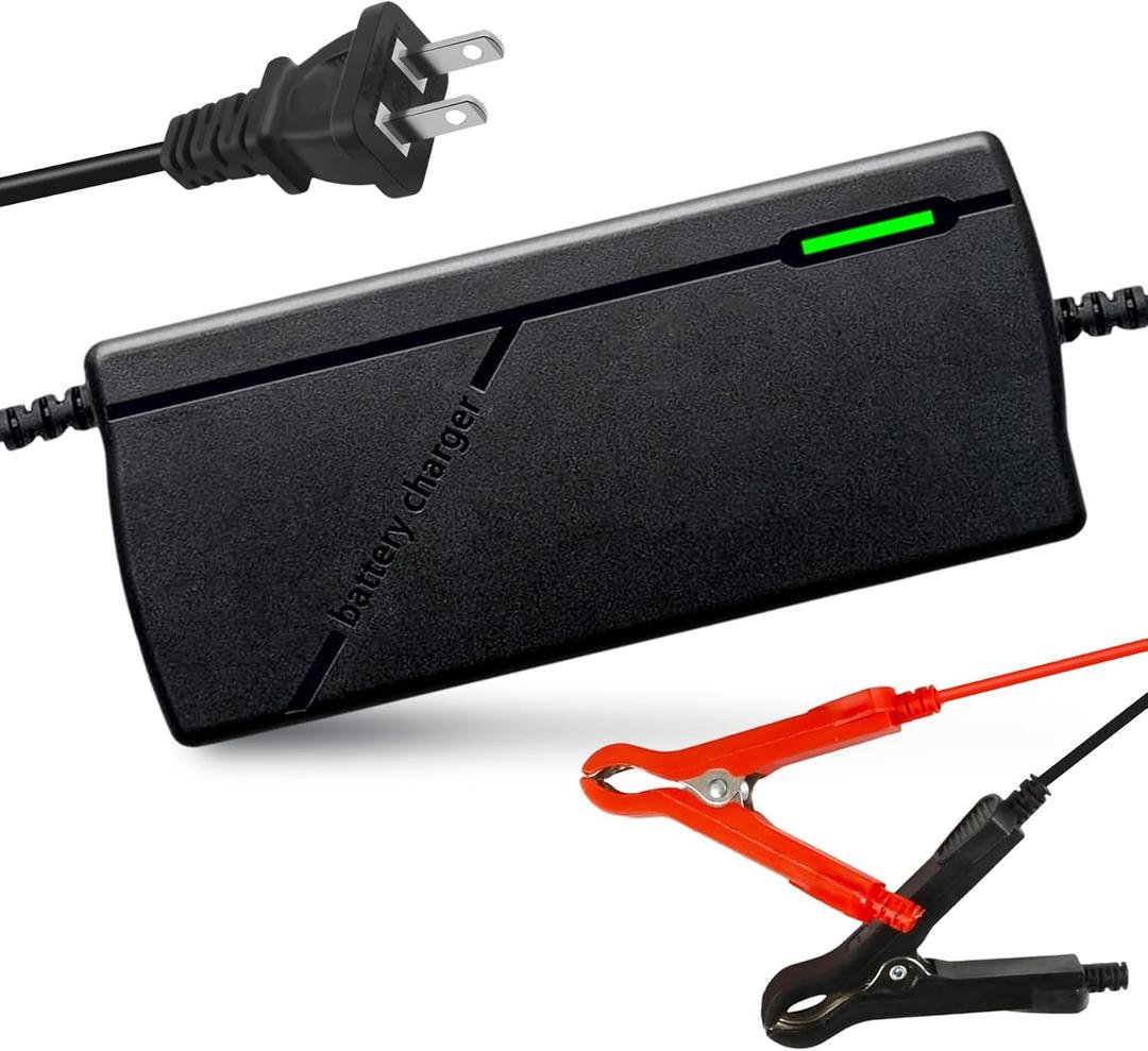 14.6V 10A LifePO4 Battery Charger, Smart Charger and Maintainer for 12V LiFePO4 Lithium-Iron Deep Cycle Rechargeable Automotive Batteries, Trickle Charger for Lithium Iron Phosphate Battery