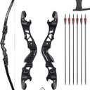 ILF Takedown Recurve Bow for Adult & Youth Beginner,Bow and Arrow Set 62" Recurve Hunting Bow for Outdoor Training Practice Right Hand (25lb)