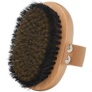 OWIIZI Copper Dry Brushing Body Brush with Ion Charged Copper Soft Bristles Antiskid Wooden Exfoliator Massage Body Scrubber