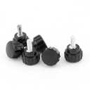 uxcell 6 Pcs M4x10 Threaded Knurled Thumbscrew Grip Knobs Thumb Screw