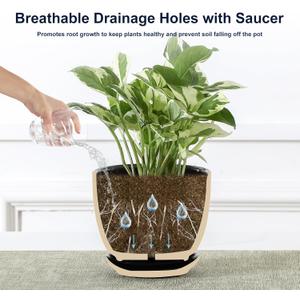 Sureasy Ceramic Plant Pots 3.6 inch , Set of 3, Black