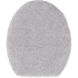 TOWN & COUNTRY EVERYDAY Ultra Plush Solid Tufted Toilet Lid Cover, Soft and Absorbent, Non-Slip Cover, Machine Washable, Grey, 18.5"x19.6"