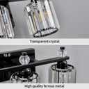 FDPBY Bathroom Vanity Lights 3-Light Modern Crystal Vanity Light Chrome Bathroom Light Fixtures Over Mirror Crystal Bathroom Vanity Lighting Fixtures