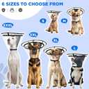 BONTHEE Clear Dog Cone CollarExtra-Long Recovery E-Collar for Dogs, Transparent Adjustable Dog Cones Alternative for Small Large Medium Size Dogs,Protective Neck Brace with Soft Edges-XL