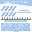 8 Pack LightBlue Cheesecloth Table Runner 17x108 inch Boho Gauze Cheese Cloth Table Runners for Wedding Party Baby Bridal Shower Home Decor