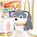 Tagitary Plush Toy Electronic Dog Toys for Kids,Interactive Pet Puppy Walking,Barking and Tail Wagging,Fake Dog Toy with Leash,Easter Christmas Birthday Gift for Toddlers Kids