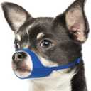 Mayerzon Short Snout Dog Muzzle for Small Medium Dogs, Soft & Sturdy Fabric, Anti Excessive Biting Chewing, Suits Chihuahua Shih Tzu Maltese for Grooming Vet Visits Walk, Allows Drinking(Blue, XS) (XS [Snout Cir: 5.5-6.25"])