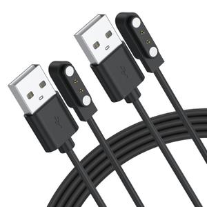 Vancle 2 Pack for Gloryfit Smart Watch Charger, Magnetic USB Charging Cable for GloryFit T80 T70 T60 T50 P99 P98 Smart Watches (Pin spacing 4mm)