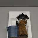 Solar Highland Cow Outdoor Statue, Garden Decor with Flowerpot & Lantern Highland Cow Figurines for Yard Art Lawn Ornaments Porch Patio Balcony - Gifts for Women Mom