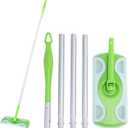 YeeBeny Mop Handle Compatible with Swiffer, Swiffer Mop Handle Only, Extra Long Detachable Handle for Swiffer Total Length 4.26 ft, Artificial Mechanical Design for High and Far Cleaning (Green)