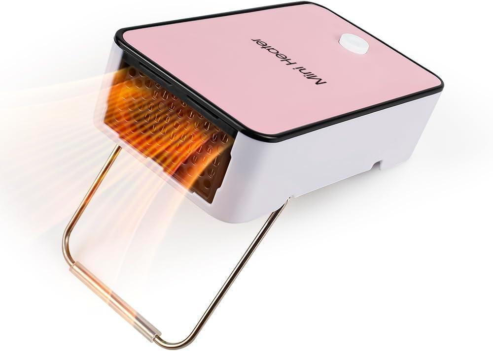 Personal Space Heater UCAN Portable Mini Electric Space Air Warmer for Room Office Desktop Pink