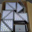 NIORSUN Outdoor Step Light,24 Pack Warm White Solar Stair Lights Outdoor Waterproof IP67 Auto On Off,Solar Lights for Steps,Stair,Patio,Yard,Porch,Front Door,Sidewalk,Deck Decor