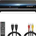 DVD Player Region Free DVD Players for TV, 1080P Upscaling, USB Input, HDMI RCA Cable Included, Breakpoint Memory, Built-in PAL NTSC, DVD CD Player for Home Plays Multi-Format (Model-168 Non-Blu-ray) (Black)