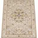 RUGSI Area Rug 4 × 6 Ft, Traditional Medallion Pattern In Soft Neutral Tones, Durable And Easy-Care, Low Profile For High-Traffic Areas