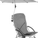Sport-Brella Beach Chair with UPF 50+ Adjustable Umbrella, Grey, 5.9'' X 5.9'' X 36.5''