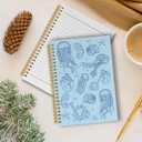 Blue Jellyfish Journal Notebook - Ocean Sea Life Coastal Themed Aesthetic Notebooks College Ruled for Office School Classroom, Gifts for Women Girls Kids, Hardcover Spiral Notebook 5.5"x8.3"