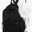 PAUBACK Black School Backpack for Girls Women Waterproof High School Book Bag Cute Backpack for Men Teens Boys, Lightweight Simple Middle School Back Pack Daypack