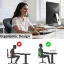 Egchi Clear Acrylic Monitor Stand Riser 2 Tier, 5.12 Inches High Clear Computer Desk Organizer Shelf for Multi Media PC Storage Laptop