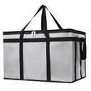 Bodaon Insulated Bags for Delivery, XXX-Large Pizza Delivery Bag, Doordash Catering Bag, Food Warmer Hot Bag, Uber Eats Driver Essentials, Gray, 1-Pack (Grey)