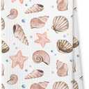 Giosve Pink Preppy Beach Kitchen Towels, Coastal Pink Starfish Seashell Beachy Hand Towels for Bathroom, Preppy Beach Decor Dish Tea Towels for Kitchen, Coastal Bathroom Decor, 16x24 Inch