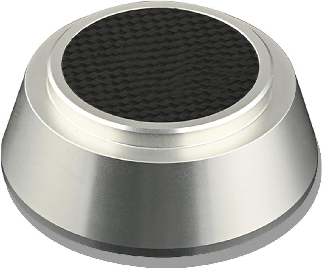 Record Weight Stabilizer Turntable Weight Record Puck Aluminum LP Weight Vinyl Clamp for Record Player Phonograph (Silver)