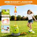 Cactus 4-in-1 Musical Jumping Toys Set with Ring Toss, Stomping Rocket Launcher and Baseball Game, Fun Indoor and Outdoor Toys for Active Play Sports Toy for Kids Ages 3 4 5 6 7 8+ Boys & Girls.