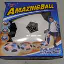 Toyk Boy Toys - LED Hover Soccer Ball - Air Power Training Ball Playing Football Indoor Outdoor Game - Birthday Gifts for Kids, Age 3 4 5 6 7 8-12 Year Old Boys - Soccer (White)