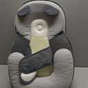 Baby Feeding Pillow, Anti Overflow Feeding Pillow for Reducing Spit-Up, Safety Nursing Pillow, Baby Lounger Reflux Wedge Breastfeeding, Removable top and Bottom (Small, Grey)