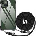 Crossbody Case for iPhone 13 Mini, Crossbody Cover with Neck Cord Strap,Transparent Clear PC Lanyard Phone Case for iPhone 13 Mini