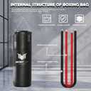 Mesetast Punching Bag for Kids Teenagers, 2.7ft Kids Punching Bag with 8 OZ Boxing Gloves for Youth Boxing MMA Karate Kickboxing - Unfilled
