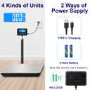 TIPRE Digital Shipping Postal Scale 0.5 oz High Accuracy! 440lb Commercial Weight Scale for Package, Small Business, Mail, Warehouse, Home, Dual Powering Source & Cable Provided