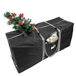 Christmas Tree Storage Bag Extra Large Waterproof Heavy Duty Storage Containers, Fits Up to Tall 7.5 ft Xmas Artificial Tree, 600D Oxford Xmas Holiday Tree Bag with Reinforced Handles Dual Zipper