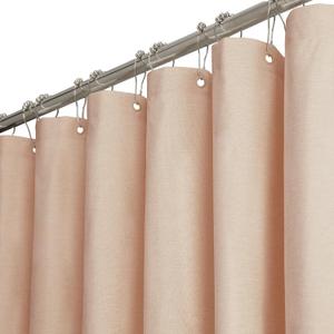 BTTN Blush Fabric Shower Curtain - Linen Textured Weighted Cloth Shower Curtain Set with 12 Plastic Hooks, Rust Resistant, Machine Washable, Hotel Spa Luxury, Neutral Bath Curtains for Bathroom, 72x72 In BTTN Blush Fabric Shower Curtain - Linen Textured Weighted Cloth Shower Curtain Set with 12 Plastic Hooks, Rust Resistant, Machine Washable, Hotel Spa Luxury, Neutral Bath Curtains for Bathroom, 72x72 In