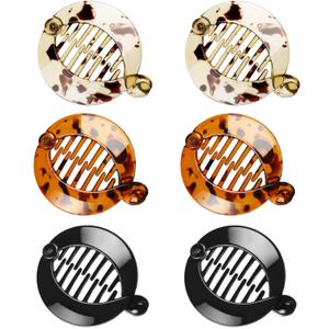 WILLBOND 6 Pieces Banana Hair Clips Banana Combs Fishtail Hair Clip Combs Resin Fish Grips for Women Accessories (Classic)