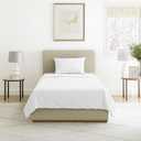 Lavish Home Brushed Microfiber Sheet Set, Twin, White