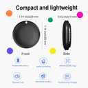 Bluetooth Tracker for Android-4 Pack, Anti-Lost tag for Android Phones,Smart Tracker for Google (Find Hub) App Key Finder/Luggage Tracker/Item Locator for Keys,Wallet,Backpack,Luggage-Black