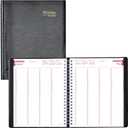 Brownline 2025 Essential Daily Professional Planner, Four-Person Appointment Book, 12 Months, January to December, Twin-Wire Binding, 11" x 8.5", Black (CB960.BLK-25)