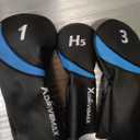 XDriveMax 10 Pieces Golf Clubs Full Set Mens Right Hand,Golf Set Includes Stand Bag with Rain Hood, 1#Driver 3#Wood #5 Hybrid,with 3 Head Covers, 6# 7# 8# 9# PW# Irons and Putter, Blue Men