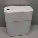 MOPALL Small Bathroom Trash Cans with Lids,Motion Sensor Bathroom Trash Can,Narrow Waterproof Plastic 3.5 Gallon Automatic Adsorption Touchless Garbage Can,White