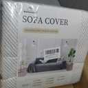 HAOMAIJIA Non Slip Couch Cover Sofa Covers for 3 Cushion Couch Washable sectional Couch Covers for Dogs pet Furniture Protector Couch Cover Blanket for Living Room (Off White, 91"x118")