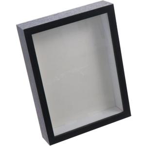 Shadow Box Frame, Multi-Size Wooden Photo Frame for Dried Flower, Rectangular Glass Display Case for Flora Ticket Crafts, Desktop Decoration Accessories(Black,6 x 8 inch)