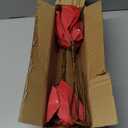 Briful 10’’ Large Heads Christmas Glitter Magnolia Flowers Christmas Tree Ornaments Set of 3 Giant Artificial Flowers with Long Stems for Xmas Tree Holiday Decorations, Red