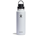 Hydro Flask Water Bottle - Insulated Stainless Steel - Wide Mouth Chug Lid, Non Spill, Leakproof in 40 Oz White