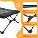 Elevated Dog Bed for Large Dogs, Foldable Dog Cot Bed for Camping